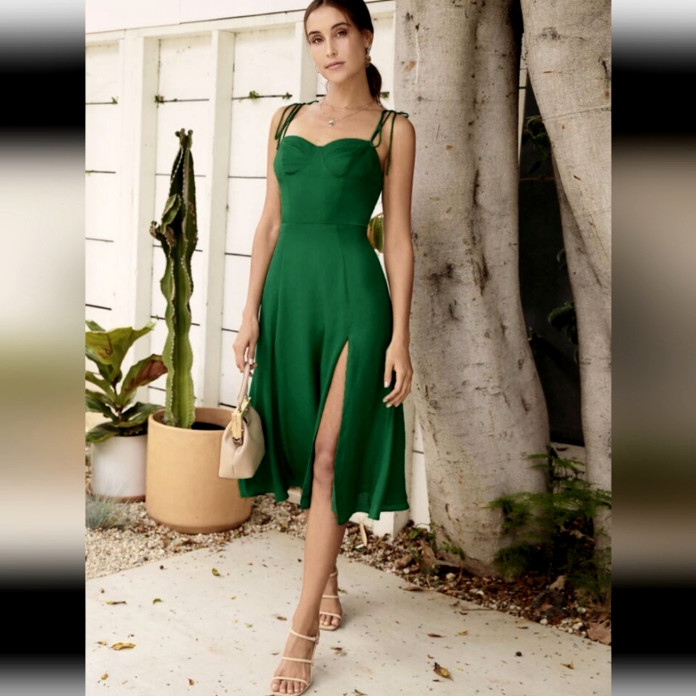 Emerald Green Bustier Dress